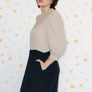 Vintage Jackie Taub 80’s Peter Pan Collared Dress